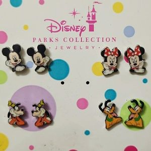 Disney Earrings Mickey, Minnie, Goofy, Pluto